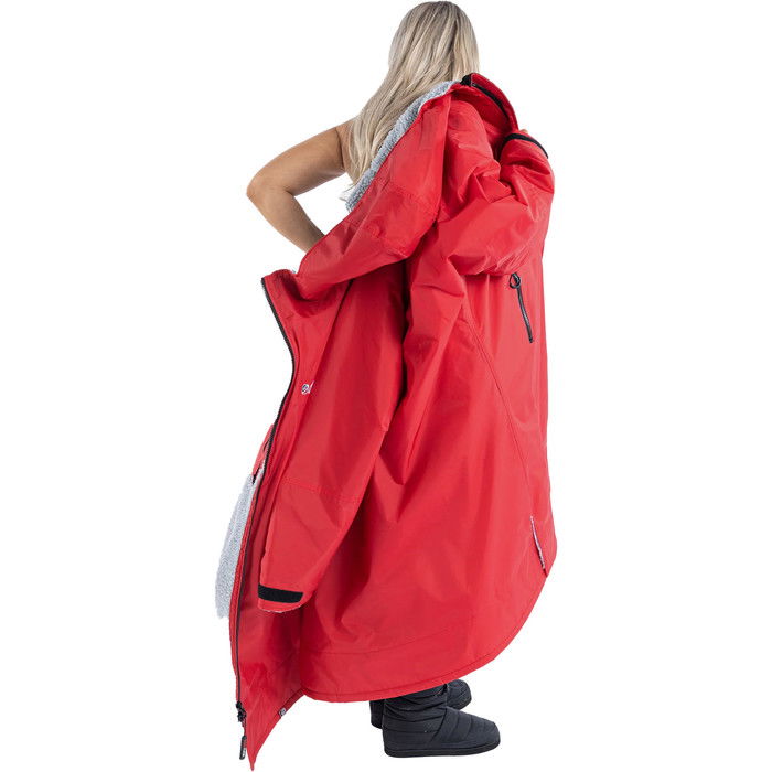 2023 Dryrobe Advance Cambio De Manga Larga Robe DR100L - Red / Gris